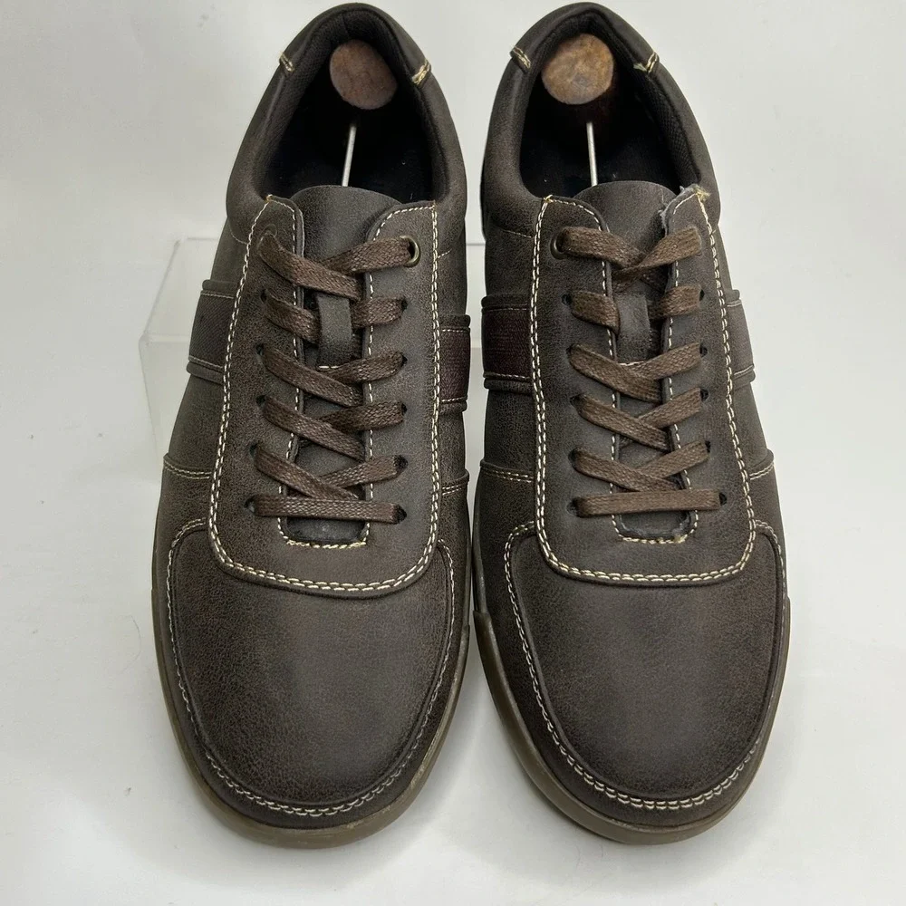 Madden M-Easel Mens Brown PU Leather Fashion Sneakers Size 9M Low Top Shoes